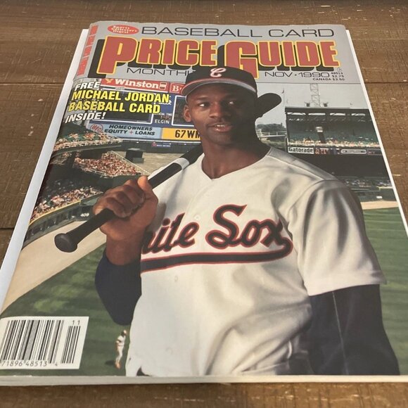 Michael Jordan Nov 1990 Baseball Card Price Guide Magazine, MINT MJ TRADING CARD - Picture 1 of 4